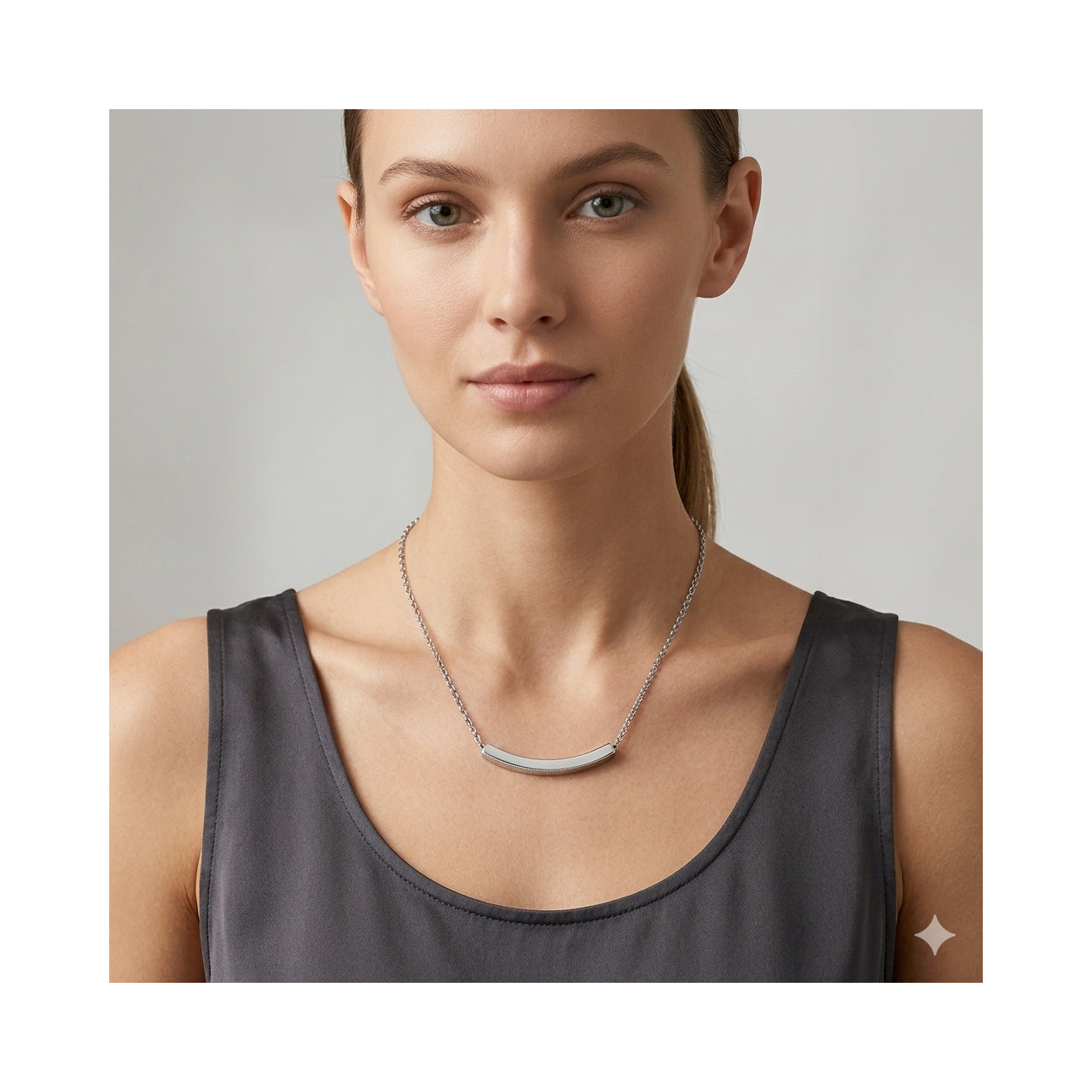 Curved Bar Necklace [STN-65183]