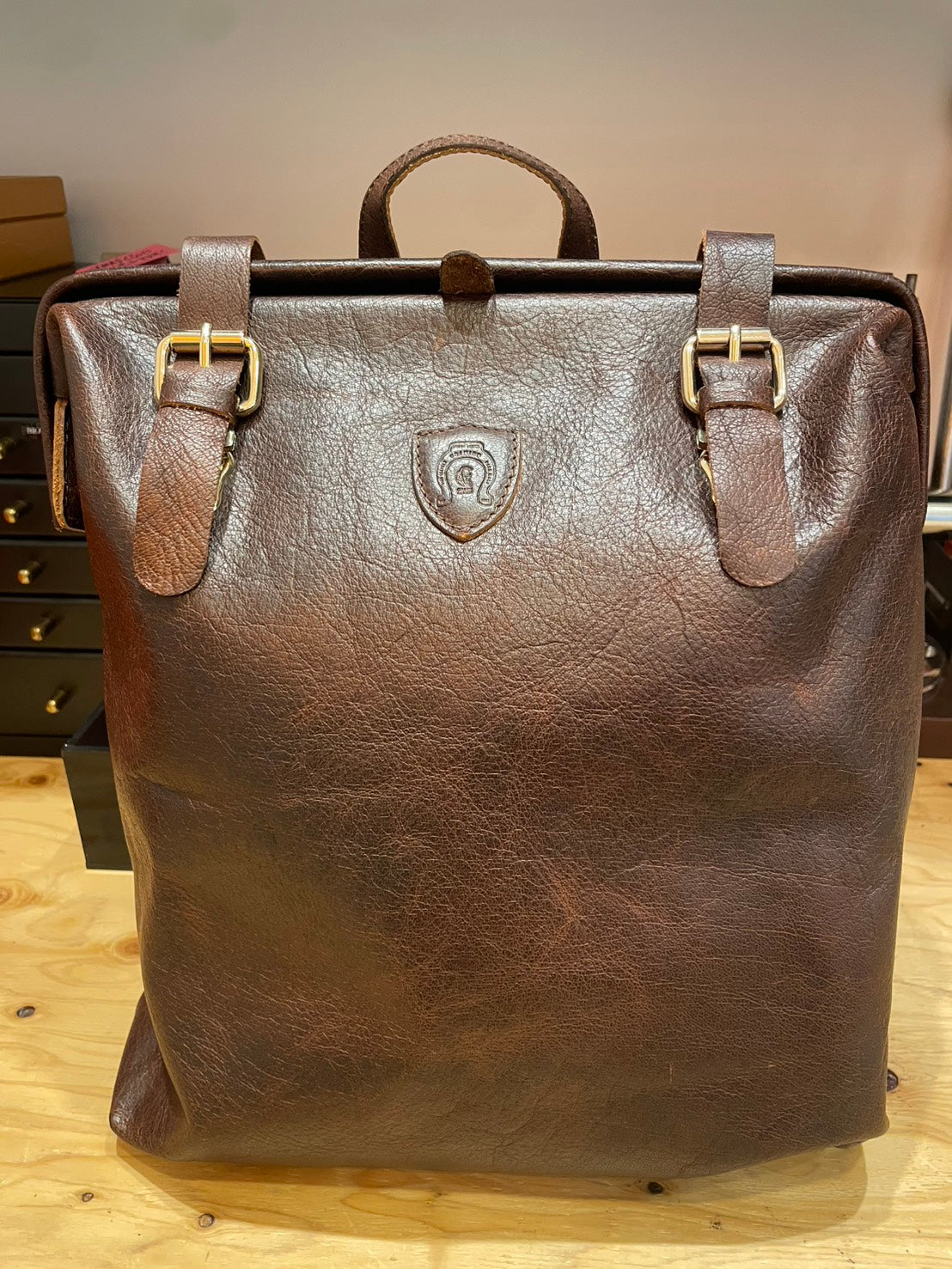 牛革ブリーフバッグ [GDB-68883 BR]