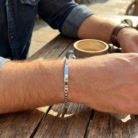 THB-69978 [Box Chain Bar Bracelet]