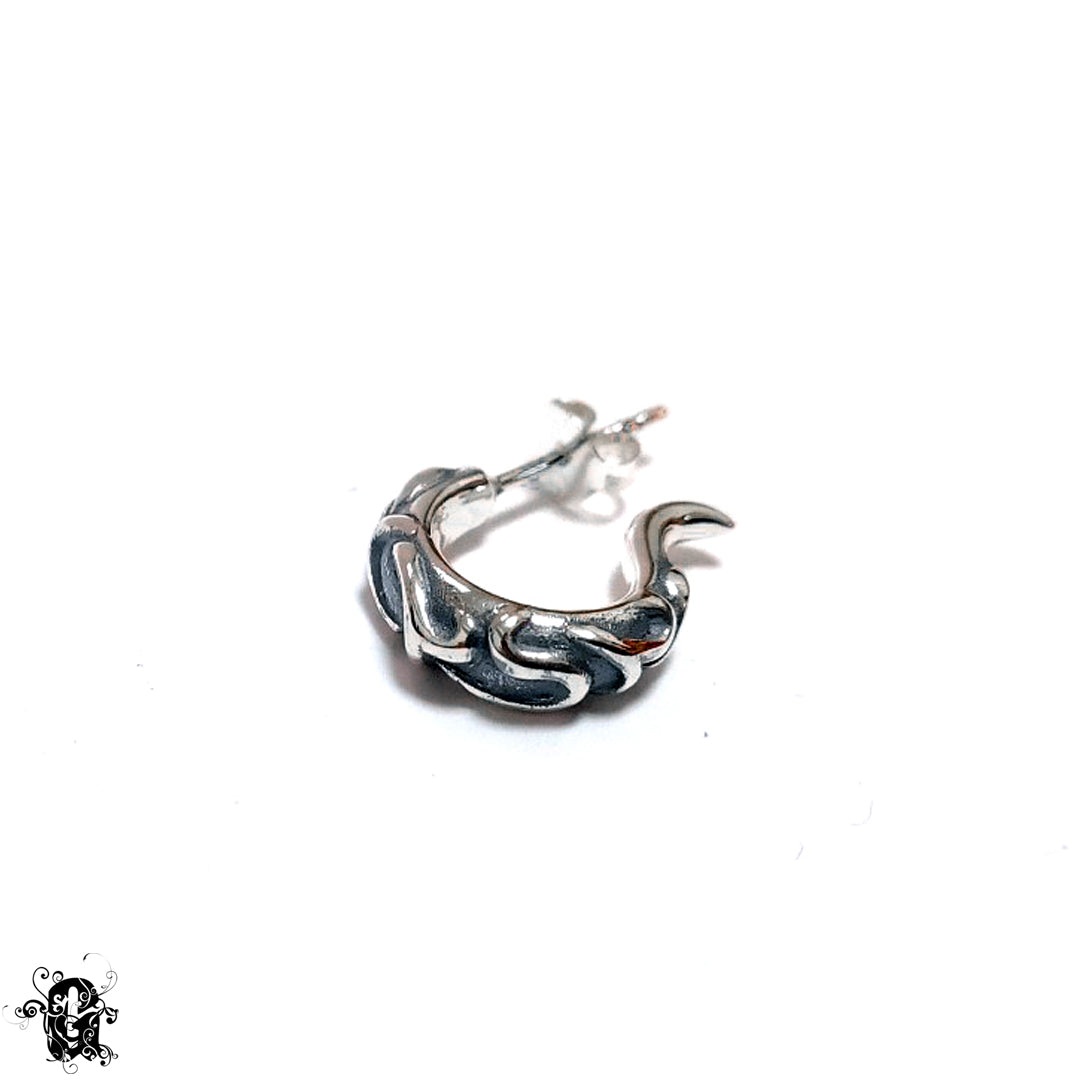 THE-70001 [Silver Tribal Huggie]